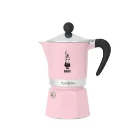 Bialetti 006363043090 Rainbow Moka Pot 3 Cup Espresso Maker With Safety Valve - Pink Primavera Co