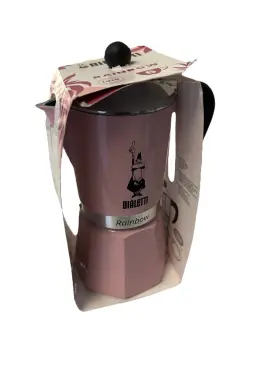 Bialetti 006363043106 Moka Pot Coffee Maker Rainbow Pink 6 Cup 250ml 8.4oz Espresso