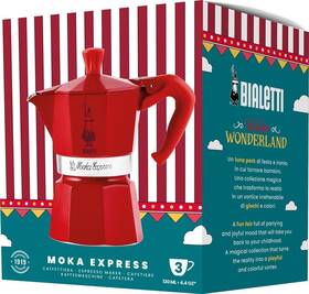 Bialetti 006363074520 Winter Wonderland Italian Coffee Maker Red Silver Aluminium 3 Cups - Brand Ea
