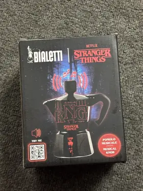 Bialetti 006363095303 Stranger Things Moka Express 3 Cups Singing Musical Stovetop Coffee Pot