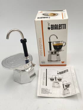 Bialetti 006363212816 Vintage Mini Express 1 Cup Stovetop Espresso Maker With Box And Manual