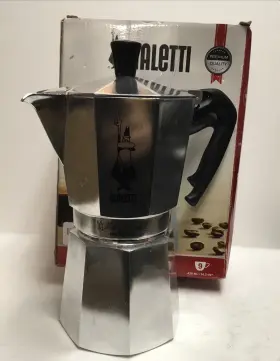 Bialetti 053796801450 - Moka Express Iconic Stovetop Espresso Maker 9 Cup Makes Real Italian
