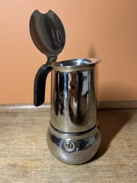 06660 Bialetti Kitty Stovetop Espresso Maker Stainless Steel 4cup Model Cf