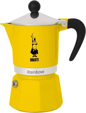Bialetti 313107152139 4982 Rainbow Espresso Maker Yellow 3 Pints