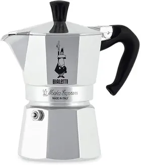 Bialetti 315054223764 - Moka Express Iconic Stovetop Espresso Maker Makes Real Italian 3 Cu