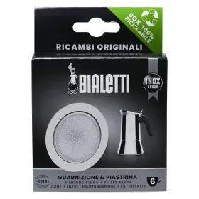 3443cad Bialetti 800412 Spare Parts Includes 1 Gasket And Plate 6 Cups Gray