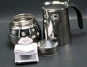 Bialetti 4888 Kitty Espresso Maker For 2 Cups Aluminium Silver Coffee
