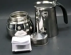 4888 Bialetti Kitty Espresso Maker For 2 Cups Aluminium Silver Coffee