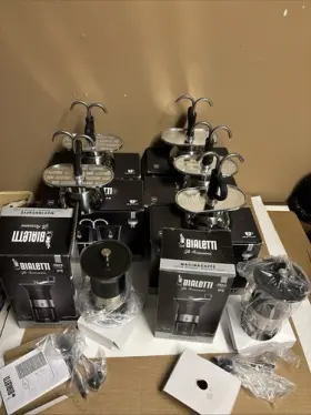 56541 Bialetti Large Lot Of Inch Espresso Makers Only No Cups Included