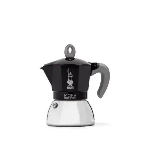 6934 Bialetti Moka Induction Coffee Maker 4 Cups Black Stainless Steel Espresso Pot