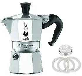 Bialetti 729798512617 Original 1-espresso Cup Moka Express Espresso Maker Machine With Extr