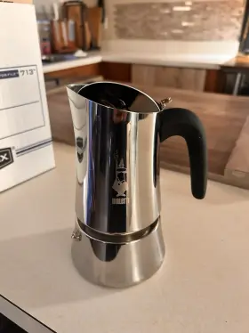 Bialetti 7772240445639 Moon Exclusive Stainless Steel Stovetop Coffee Percolator Moka Pot