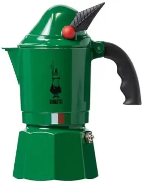 Bialetti 798525580175 Moka Express Alpina Iconic Stovetop Espresso Maker Pot 3 Cups 4.3 Oz -