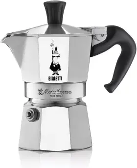 990001168 Bialetti Moka Express 1 Cup Pot Espresso Maker Cafetiere