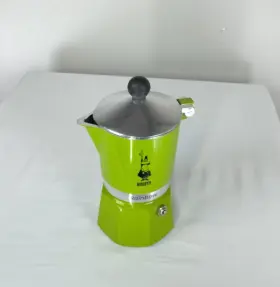 Bs036c Bialetti Moka Pot Stovetop Espresso Maker Green Italian Design Used Bs036c Bialetti Moka Pot Stovetop Espresso Maker Green Italian Design Used