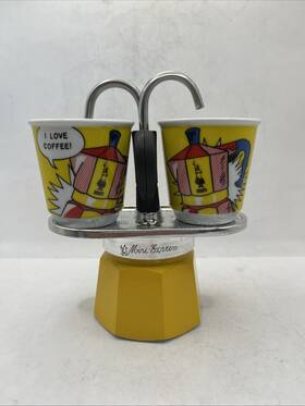 Bialetti Bs171c Mini Express Moka Set Coffee Maker 2 Cup Shot Glasses