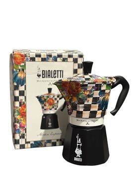 Bialetti Cs/e9 Mackenzie-childs Courtly Flower Market 6-cup Moka Coffee Pot