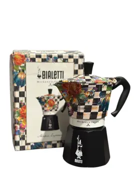 Bialetti Cs/e9 Mackenzie-childs Courtly Flower Market 6-cup Moka Coffee Pot