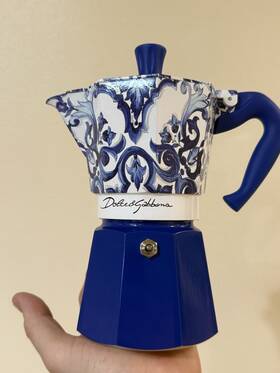 Bialetti Csf3 Dolce And Gabbana Blue Aluminum Moka Pot Espresso Maker