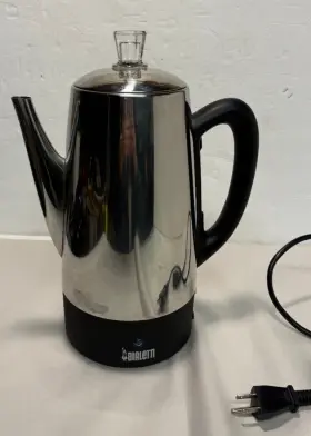 35007 Bialetti Dk12b 12 Cup Coffee Pot Percolator Hot Water Intertek - Tested
