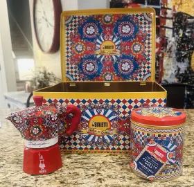 Bialetti Dolce & Gabanna 006363038515 And Gabbana Mola Express 3 Tazze& Barattolo Di Caffe Inch Irresistible