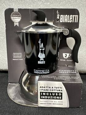 Bialetti Pap20 Fiammetta Induction Espresso Coffee Maker 2 Cups 3.4 Oz