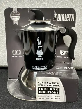 Pap20 Bialetti Fiammetta Induction Espresso Coffee Maker 2 Cups 3.4 Oz