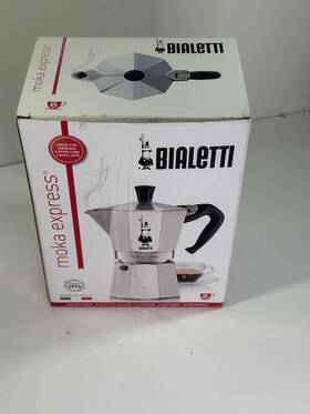 Bialetti Ux16 Moka Express Stovetop Espresso Maker Aluminum Silver 6 Cup