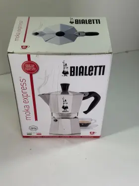 Ux16 Bialetti Moka Express Stovetop Espresso Maker Aluminum Silver 6 Cup