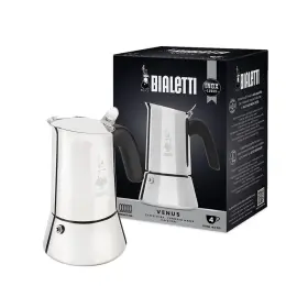 V30d-silver Bialetti New Venus Induction Stovetop Coffee Maker 4 Cups 5.7 Oz - Silver
