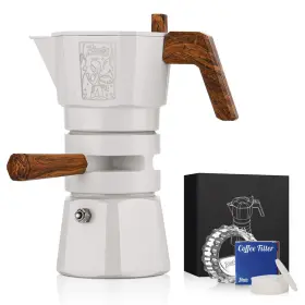 B0bvljmq49 Bincoo 120ml/2 Cups Stovetop Espresso Maker Double Valve Moka Pot Thermostat