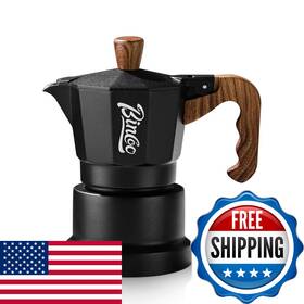 Bincoo B0g1gt3v1y Three Valve Espresso Maker Stovetopcamping Moka Pot 2 Cup/120mlstove Top