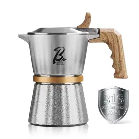 Gykf2283 Bincoo 2-cup Triple Valve Moka Pot 316 Stainless Steel