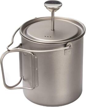 Bivouac Lsti2020138 750ml Titanium Cup Camping Press Coffee Pot Original Color