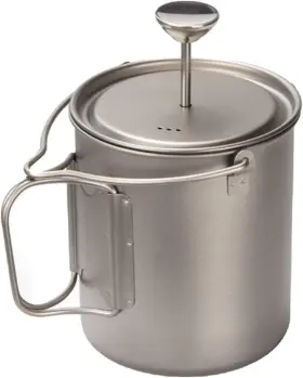 Lsti2020138 Bivouac 750ml Titanium Cup Camping Press Coffee Pot Original Color
