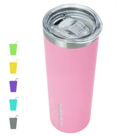 Bktum20skinny03 Bjpkpk Skinny Insulated Tumbler Stainless Steel 20 Ounces Light Pink