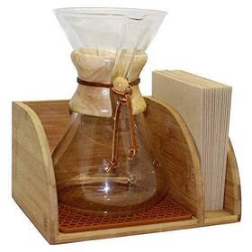 Blue Horse Products 856751008013 Caddy With Matching Brown Mat Chemex Coffee Maker