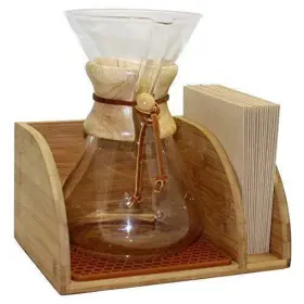 Blue Horse Products 856751008013 Caddy With Matching Brown Mat Chemex Coffee Maker