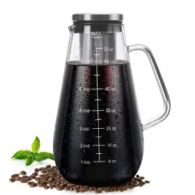 Bnunwish 601263906889 Cold Brew Coffee Maker Iced Tea Pitcher Infuser With Airtight Lid And Thick H