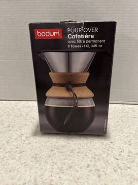 Bodum 11571-01s Pour Over Coffee Maker With Permanent Filter 34 Ounce Black