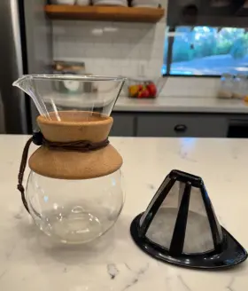 11593-109 Bodum Pour Over Coffee Maker 51oz With Stainless Steel Filter And Cork Grip