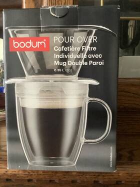 Bodum K12872-10us Single Pour Over Mini Coffee Maker Nwt