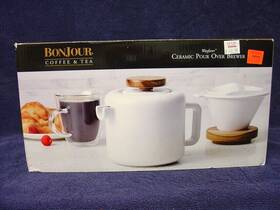 Bonjour 47955 Ceramic Pour Over Brewer 2 Cup With Removable