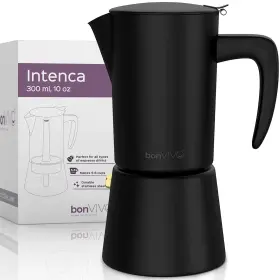 Bonvivo 260631740355 Intenca Stovetop Espresso Maker - Luxurious Stainless Steel Italian Coffee Ma