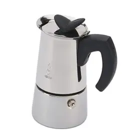 06955 Bradshaw International Musa Stovetop Coffee Maker Suitable For All Types Of Hobs Stainless 4-cup