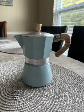 Eb-1235 Brandani Coffee Maker Espresso Percolator Blue Pot