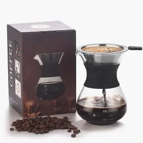 Branded 745245511859 Pour Over Coffee Maker Permanently Use The Dripper Borosilicate