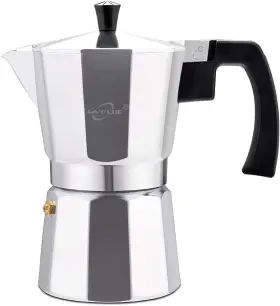 Branded01 313097842836 Classic Stovetop Espresso Maker 6 Cup Moka Pot Aluminum Silver Perfect Cuban Co