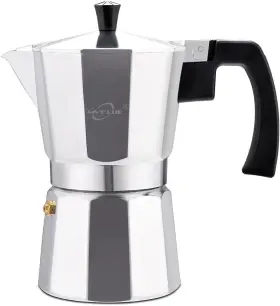 Branded01 313106086046 Classic Stovetop Espresso Maker 6 Cup Moka Pot Aluminum Silver Cuban Coffee Mak