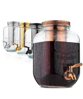 Brew To A Tea Ezmh400g332vc Cold Coffee Maker 1 Gallon Rose Gold Mason Jar 16 Servings